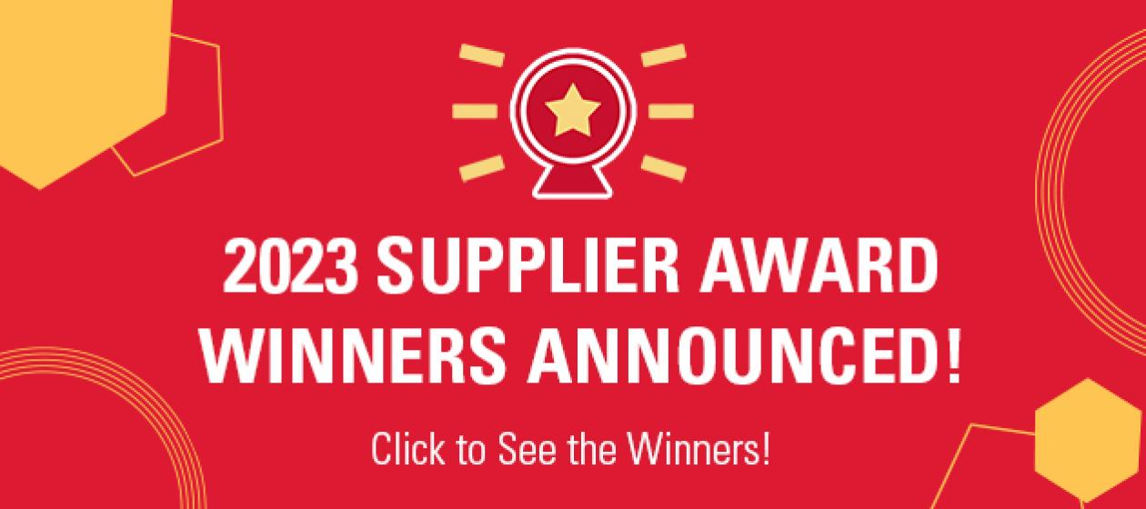 2023 Supplier Award Winners Announced!