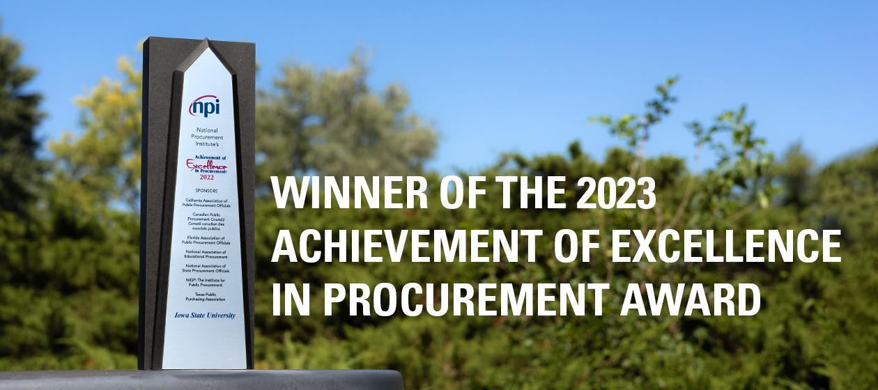 Achievement of Excellence In Procurement 2023 Award Winner